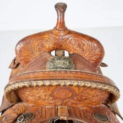 NRS Used 14.5in Double J Lynn Mackenzie Barrel Saddle -Saddle Gear Pro Sales 02 388BR 03