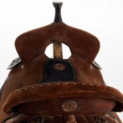 NRS Used 15.5in Double J Lynn Mackenzie Barrel Saddle -Saddle Gear Pro Sales 02 426BR 03