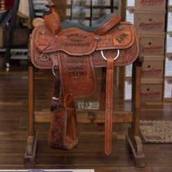 NRS Used 14in. Lazy L Trophy Team Roper 5 NRS Used 14in. Lazy L Trophy Team Roper -Saddle Gear Pro Sales 08 018CR 2