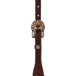 Weaver Leather Copper Flower Heel Buckle Single Ear Headstall -Saddle Gear Pro Sales 10010 00 14 detail1