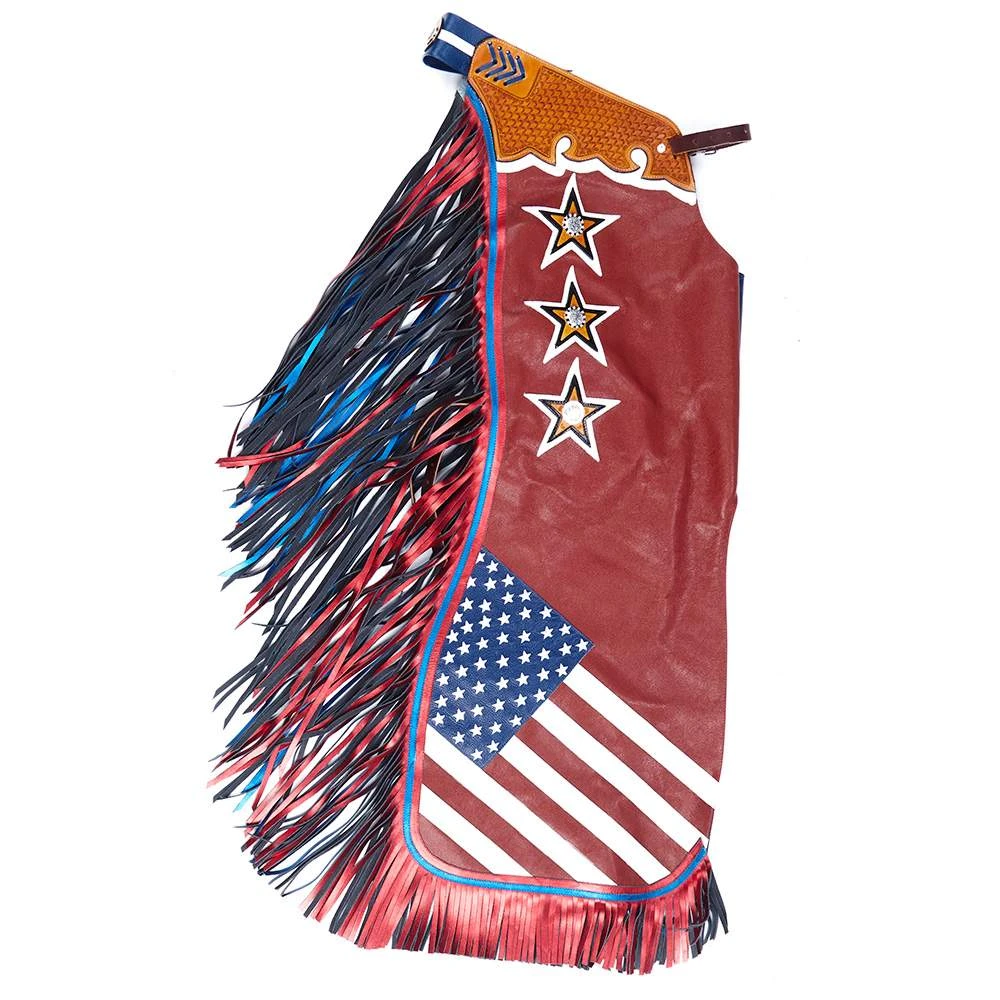 Jerry Beagley Braiding Co. Regular Adult Chap W/Flag 4 Jerry Beagley Braiding Co. Regular Adult Chap W/Flag - Image 4