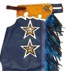 Jerry Beagley Braiding Co. Large Youth Chap W/Flag 5 Jerry Beagley Braiding Co. Large Youth Chap W/Flag -Saddle Gear Pro Sales 1002MF 2