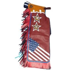 Jerry Beagley Braiding Co. Small Youth Chap W/Flag -Saddle Gear Pro Sales 1002MF 31