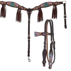 Reinsman Desert Feather Fringe Breast Collar -Saddle Gear Pro Sales 1015 DesertFeather 01