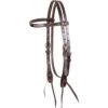 Martin Saddlery Rawhide Laced Chocolate Browband Headstall