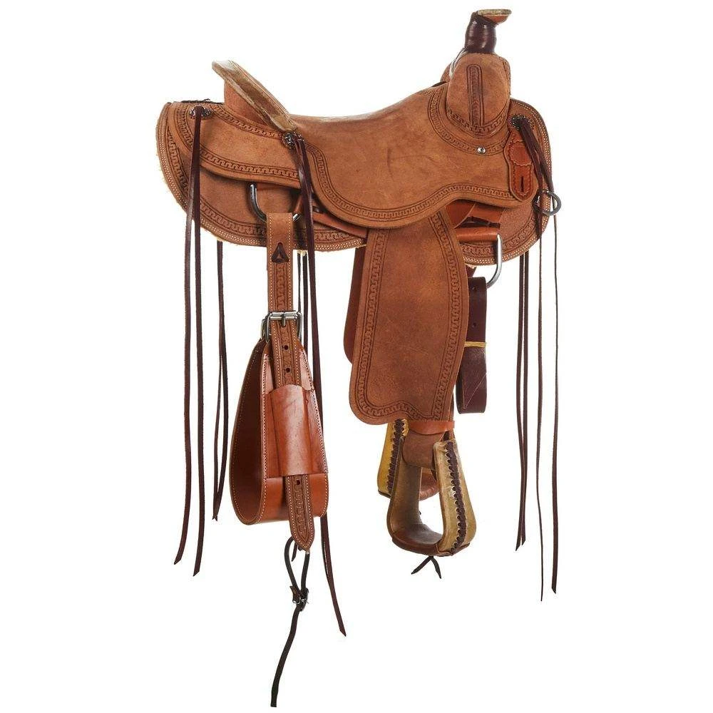 Circle Y Saddlery XP Oakdale Roughout Ranch Roper 2 Circle Y Saddlery XP Oakdale Roughout Ranch Roper - Image 2