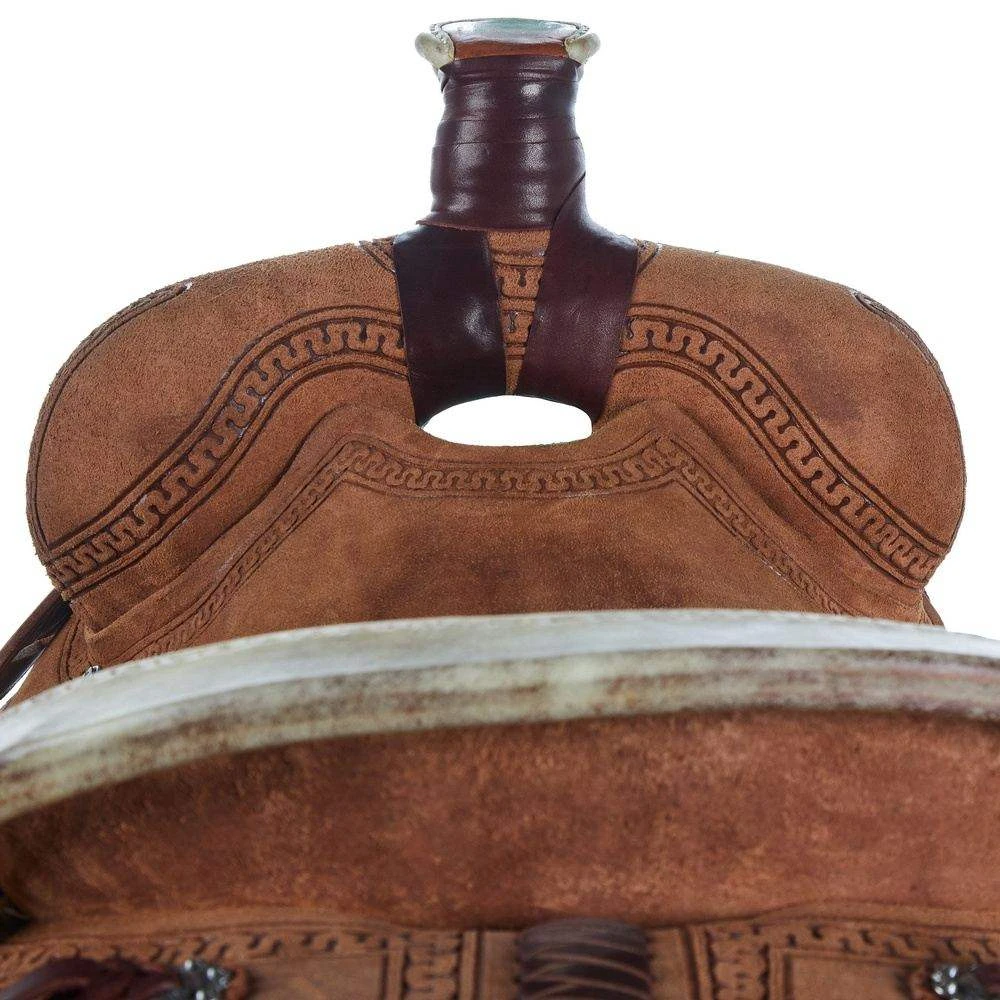 Circle Y Saddlery XP Oakdale Roughout Ranch Roper 3 Circle Y Saddlery XP Oakdale Roughout Ranch Roper - Image 3