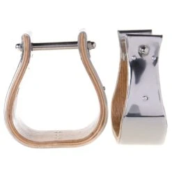 Partrade Trading Corporation 3 Inch Stainless Steel Covered Wooden Stirrups