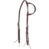 Cashel Company Chocolate/Tan Beaded Slip Ear Headstall