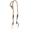Cowboy Tack 5/8in Roughout Buckstitch Single Ear Headstall With Cowboy Knots