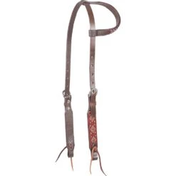 Cashel Company Turquoise/Rust Beaded Slip Ear Headstall