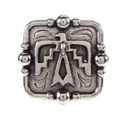 Rockin Out Designs Jewelry 1 1/2in. Square Thunderbird Concho