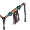Circle Y Saddlery NRS By Vintage Turquoise Flower Breast Collar