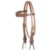 Martin Saddlery Weather Antiqued Mini Basket Stamp Browband Headstall