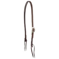 Martin Saddlery Chocolate Roughout Split Ear Headstall With Guthrie Buckle