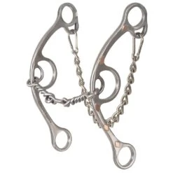 Classic Twisted Wire Dog Bone Long Shank Gag Bit