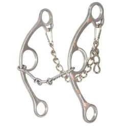 Classic Sherry Cervi Small Twisted Wire Dogbone Long Shank Gag Bit