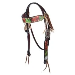 Rodeo Quincy Cactus Rose Browband Headstall