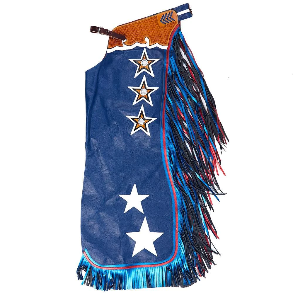 Jerry Beagley Braiding Co. Regular Adult Chap W/Flag 1 Jerry Beagley Braiding Co. Regular Adult Chap W/Flag
