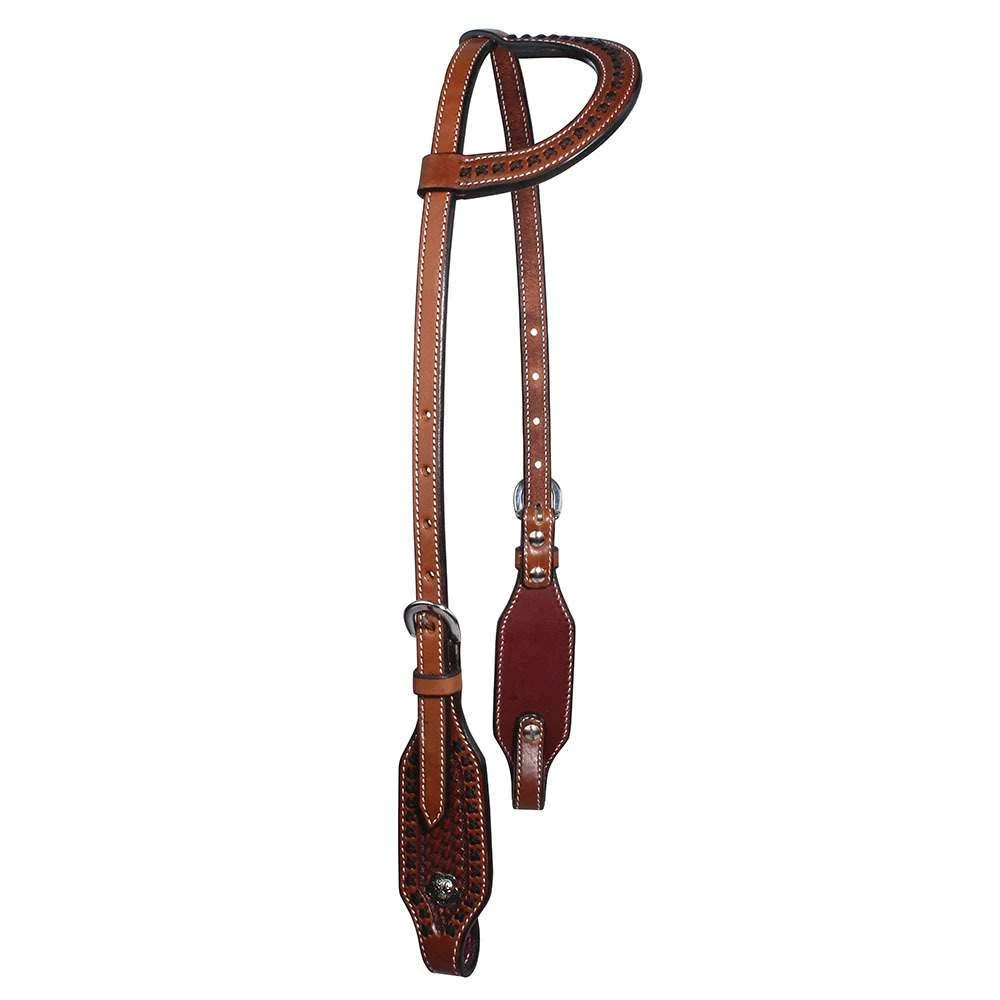 Professionals Choice Cross Stitch Single Ear Headstall 1 Professionals Choice Cross Stitch Single Ear Headstall