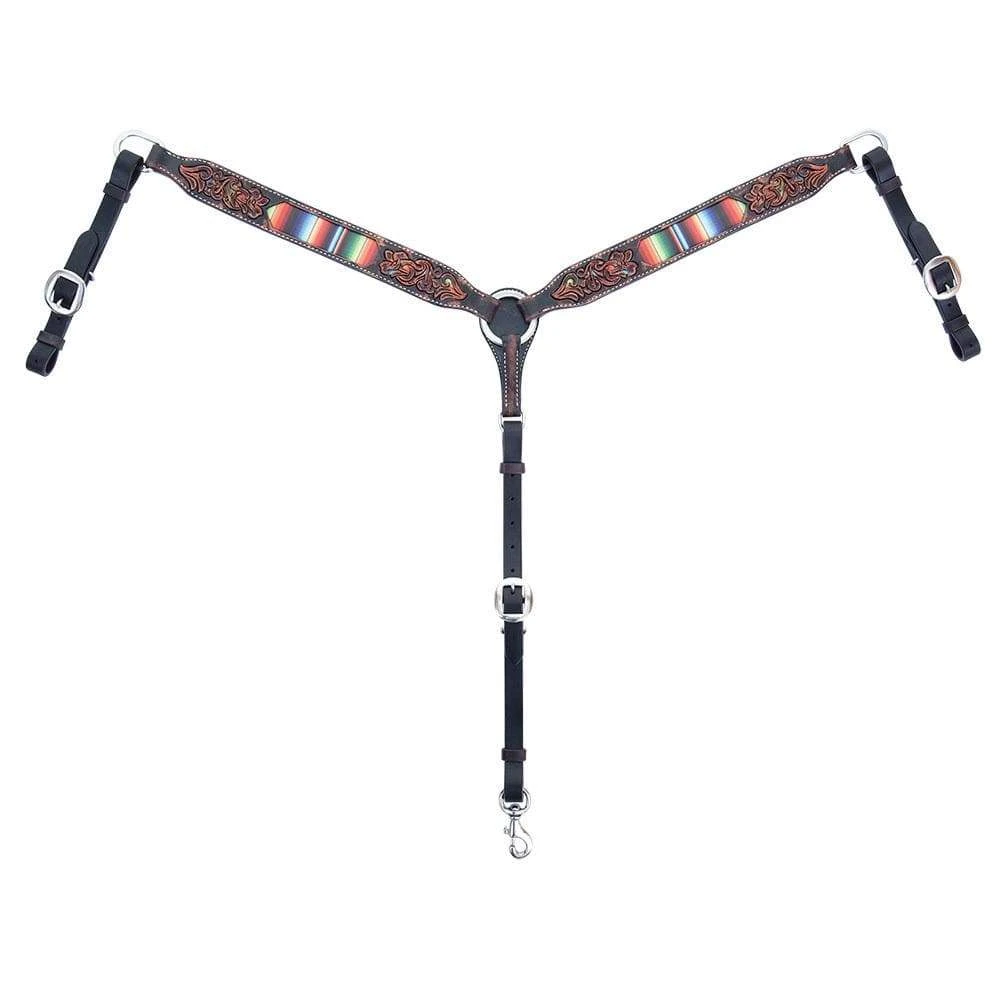 Circle Y Serape Inlay Breast Collar 1 Circle Y Serape Inlay Breast Collar