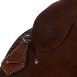 NRS Competitor Series Youth Chocolate Roughout W/ Inlaid Grey Bullhide -Saddle Gear Pro Sales 1412008Y 3