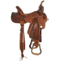 Nrs Competitors Natural Antique 7/8 Breed Tapete Grande/Prairie Flower Combo Barrel Saddle -Saddle Gear Pro Sales 1412164 02