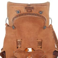 Nrs Competitors Natural Antique Loop Seat Floral Team Roper With Tooled Leathers -Saddle Gear Pro Sales 1412177A 5