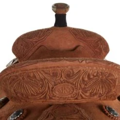 Nrs Competitors Natural 1/4 Breed Roughout Poinsettia Team Roping Saddle -Saddle Gear Pro Sales 1412181 03