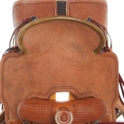 Nrs Competitors Natural 1/2 Breed Basket Stamp Youth Team Roping Saddle 9 Nrs Competitors Natural 1/2 Breed Basket Stamp Youth Team Roping Saddle -Saddle Gear Pro Sales 1412188 05