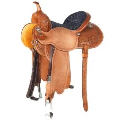 Martin Saddlery Martin Fearless 1/2 Breed Wyoming Flower Dark Framed Barrel Saddle