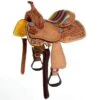Tough 1 13in. Woven Serape Seat Barrel Saddle