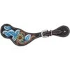 Tough 1 Blue Vintage Flower Dark Oil Spur Straps