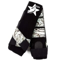 5 Star Equine Products Supplies Inc. 5 Patriot Hind Splint Boots With Turquoise Dallas Floral Pull Tabs