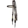 Martin Saddlery Rawhide Braided Browband Chocolate Headstall