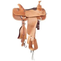 Nrs Competitors NRS 1/2 Breed Sq Waffle Natural Elephant Seat Team Roping Saddle