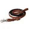 Weaver Leather Smarty Synergy 5/8 X 7 Heavy Latigo Black Braided Roping Rein