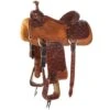 Tomahawk 3/4 Breed Floral Team Roper With Quilted Seat