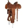 Nrs Competitors Natural 1/4 Breed Roughout Poinsettia Team Roping Saddle
