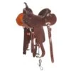 Burns Saddlery 13 Inch 20HD Chocolate Roughout Barrel Saddle