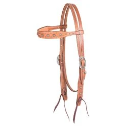 Martin Saddlery Skirting Leather Browband Headstall W/Rope Edged Dots -Saddle Gear Pro Sales 211654 651637