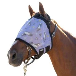 Mackey Equine Accessories Unicorn Mesh Fly Mask With Fleece Binding -Saddle Gear Pro Sales 218471 680270