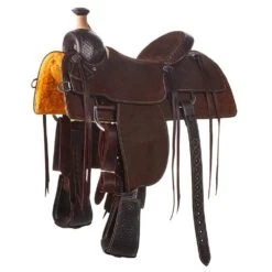 Martin Saddlery Roper Chocolate With Waffle Tooling -Saddle Gear Pro Sales 222409 703376