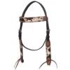 Rafter T Ranch Company Peppered Hide Browband Headstall