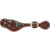 Turquoise Inlay Spur Straps With Dots