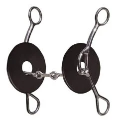 Professionals Choice Brittany Pozzi 3 Piece Smooth Dogbone 8in Snaffle Gag Bit