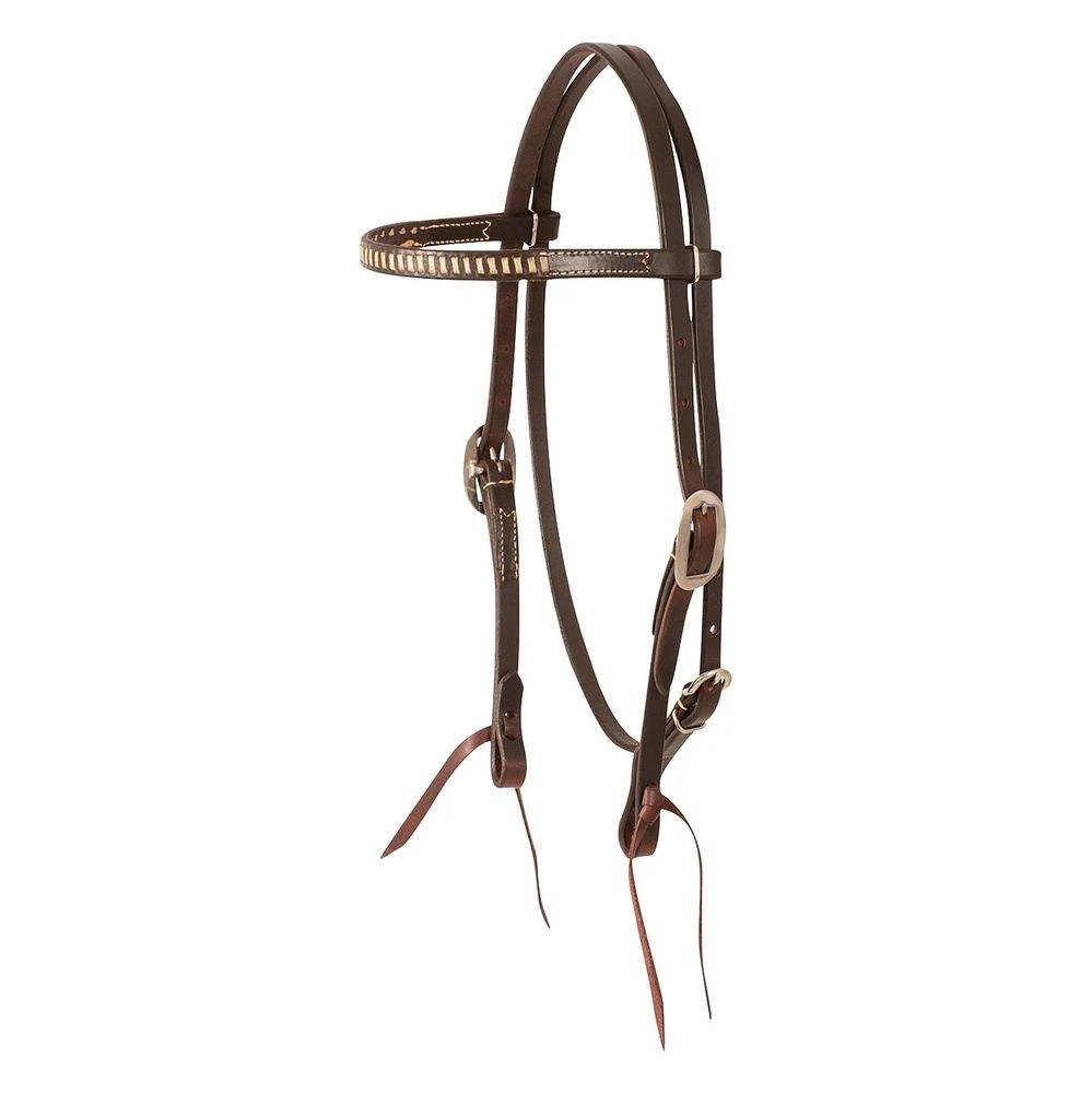 Martin Saddlery Rawhide Laced Browband Headstall 1 Martin Saddlery Rawhide Laced Browband Headstall