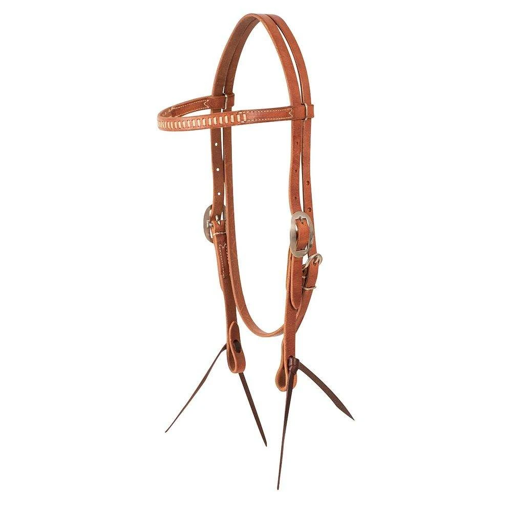 Martin Saddlery Rawhide Laced Browband Headstall 2 Martin Saddlery Rawhide Laced Browband Headstall - Image 2