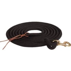 Mustang 15ft Black Braided Poly Lead Rope W/Snap