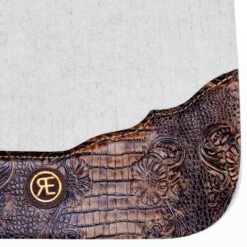 Reinsman 3/4 Inch APEX Performance Contour Felt Saddle Pad With Brown Crocodile Wear Leathers -Saddle Gear Pro Sales 36830 BS0040 05